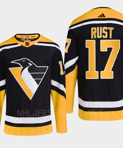 Pittsburgh Penguins 2022 Reverse Retro 2.0 Bryan Rust 17 Black Primegreen Jersey Men's - Robokeg