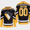 Pittsburgh Penguins 2022 Reverse Retro 2.0 Custom 00 Black Primegreen Jersey Men's - Robokeg
