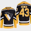 Pittsburgh Penguins 2022 Reverse Retro 2.0 Danton Heinen 43 Black Primegreen Jersey Men's - Robokeg
