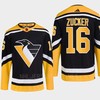 Pittsburgh Penguins 2022 Reverse Retro 2.0 Jason Zucker 16 Black Primegreen Jersey Men's - Robokeg