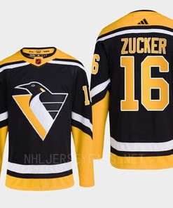 Pittsburgh Penguins 2022 Reverse Retro 2.0 Jason Zucker 16 Black Primegreen Jersey Men's - Robokeg