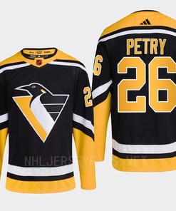 Pittsburgh Penguins 2022 Reverse Retro 2.0 Jeff Petry 26 Black Primegreen Jersey Men's - Robokeg