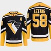 Pittsburgh Penguins 2022 Reverse Retro 2.0 Kris Letang 58 Black Primegreen Jersey Men's - Robokeg