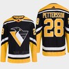 Pittsburgh Penguins 2022 Reverse Retro 2.0 Marcus Pettersson 28 Black Primegreen Jersey Men's - Robokeg