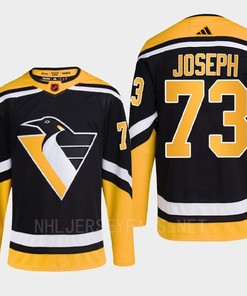 Pittsburgh Penguins 2022 Reverse Retro 2.0 Pierre-Olivier Joseph 73 Black Primegreen Jersey Men's - Robokeg