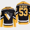 Pittsburgh Penguins 2022 Reverse Retro 2.0 Teddy Blueger 53 Black Primegreen Jersey Men's - Robokeg