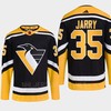 Pittsburgh Penguins 2022 Reverse Retro 2.0 Tristan Jarry 35 Black Primegreen Jersey Men's - Robokeg