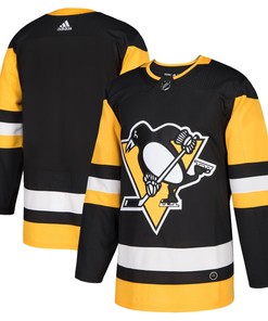 Pittsburgh Penguins Adidas Home Authentic Blank Jersey - Black Nhl - Robokeg