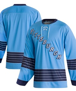 Pittsburgh Penguins Adidas Team Classics Authentic Blank Jersey - Light Blue Nhl - Robokeg