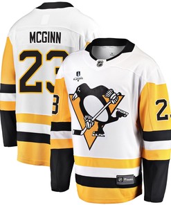 Pittsburgh Penguins Brock McGinn 23 Away 2022 Stanley Cup Final Breakaway Men Jersey - White - Robokeg