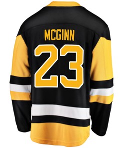 Pittsburgh Penguins Brock McGinn 23 Home 2022 Stanley Cup Final Breakaway Men Jersey - Black - Robokeg