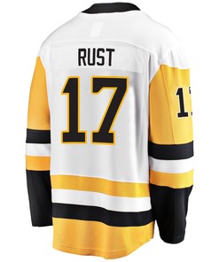 Pittsburgh Penguins Bryan Rust 17 Away 2022 Stanley Cup Final Breakaway Men Jersey - White - Robokeg