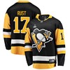 Pittsburgh Penguins Bryan Rust 17 Home 2022 Stanley Cup Final Breakaway Men Jersey - Black - Robokeg