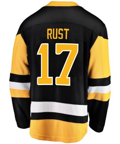 Pittsburgh Penguins Bryan Rust 17 Home 2022 Stanley Cup Final Breakaway Men Jersey - Black - Robokeg
