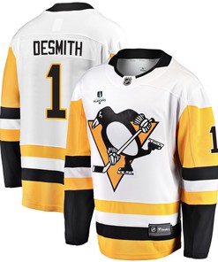 Pittsburgh Penguins Casey DeSmith 1 Away 2022 Stanley Cup Final Breakaway Men Jersey - White - Robokeg