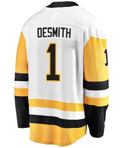 Pittsburgh Penguins Casey DeSmith 1 Away 2022 Stanley Cup Final Breakaway Men Jersey - White - Robokeg