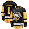 Pittsburgh Penguins Casey DeSmith 1 Home 2022 Stanley Cup Final Breakaway Men Jersey - Black - Robokeg
