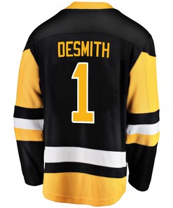 Pittsburgh Penguins Casey DeSmith 1 Home 2022 Stanley Cup Final Breakaway Men Jersey - Black - Robokeg