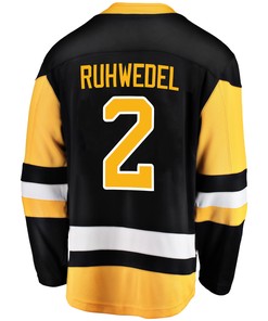 Pittsburgh Penguins Chad Ruhwedel 2 Home 2022 Stanley Cup Final Breakaway Men Jersey - Black - Robokeg