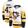 Pittsburgh Penguins Danton Heinen 43 Away 2022 Stanley Cup Final Breakaway Men Jersey - White - Robokeg