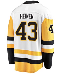 Pittsburgh Penguins Danton Heinen 43 Away 2022 Stanley Cup Final Breakaway Men Jersey - White - Robokeg