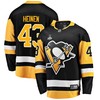 Pittsburgh Penguins Danton Heinen 43 Home 2022 Stanley Cup Final Breakaway Men Jersey - Black - Robokeg