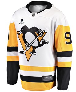 Pittsburgh Penguins Evan Rodrigues 9 Away 2022 Stanley Cup Final Breakaway Men Jersey - White - Robokeg