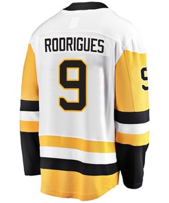 Pittsburgh Penguins Evan Rodrigues 9 Away 2022 Stanley Cup Final Breakaway Men Jersey - White - Robokeg