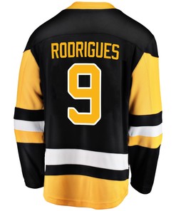 Pittsburgh Penguins Evan Rodrigues 9 Home 2022 Stanley Cup Final Breakaway Men Jersey - Black - Robokeg