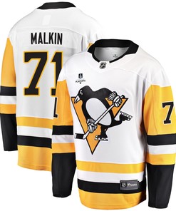 Pittsburgh Penguins Evgeni Malkin 71 Away 2022 Stanley Cup Final Breakaway Men Jersey - White - Robokeg