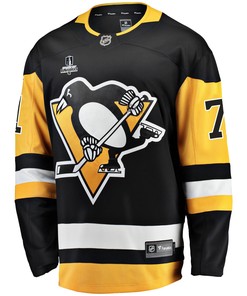 Pittsburgh Penguins Evgeni Malkin 71 Home 2022 Stanley Cup Final Breakaway Men Jersey - Black - Robokeg