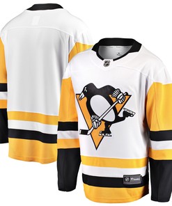 Pittsburgh Penguins Fanatics Branded Breakaway Away Jersey White Nhl - Robokeg