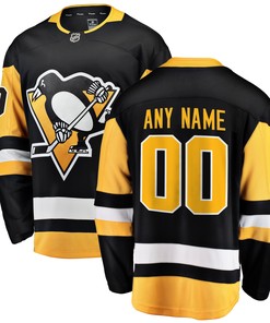 Pittsburgh Penguins Fanatics Branded Home Breakaway Custom Jersey - Black Custom Jerseys Nhl - Robokeg