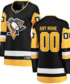 Pittsburgh Penguins Fanatics Branded Womens Home Breakaway Custom Jersey Black Custom Jerseys Nhl - Robokeg