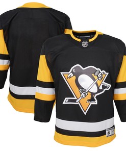 Pittsburgh Penguins Home Premier Blank Jersey - Black Nhl - Robokeg
