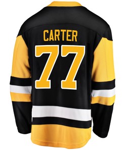 Pittsburgh Penguins Jeff Carter 77 Home 2022 Stanley Cup Final Breakaway Men Jersey - Black - Robokeg