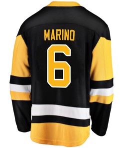 Pittsburgh Penguins John Marino 6 Home 2022 Stanley Cup Final Breakaway Men Jersey - Black - Robokeg