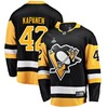 Pittsburgh Penguins Kasperi Kapanen 42 Home 2022 Stanley Cup Final Breakaway Men Jersey - Black - Robokeg