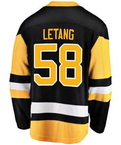 Pittsburgh Penguins Kris Letang 58 Home 2022 Stanley Cup Final Breakaway Men Jersey - Black - Robokeg
