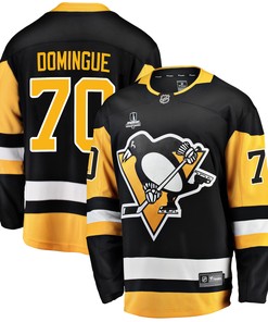 Pittsburgh Penguins Louis Domingue 70 Home 2022 Stanley Cup Final Breakaway Men Jersey - Black - Robokeg