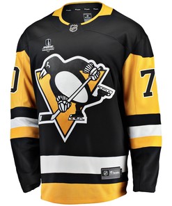 Pittsburgh Penguins Louis Domingue 70 Home 2022 Stanley Cup Final Breakaway Men Jersey - Black - Robokeg
