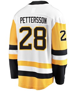 Pittsburgh Penguins Marcus Pettersson 28 Away 2022 Stanley Cup Final Breakaway Men Jersey - White - Robokeg