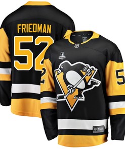 Pittsburgh Penguins Mark Friedman 52 Home 2022 Stanley Cup Final Breakaway Men Jersey - Black - Robokeg