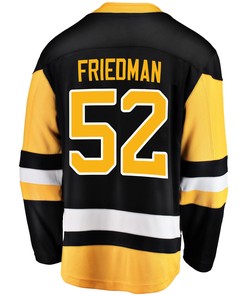 Pittsburgh Penguins Mark Friedman 52 Home 2022 Stanley Cup Final Breakaway Men Jersey - Black - Robokeg