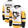 Pittsburgh Penguins Mike Matheson 5 Away 2022 Stanley Cup Final Breakaway Men Jersey - White - Robokeg