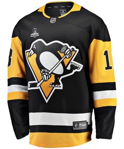 Pittsburgh Penguins Nathan Beaulieu 18 Home 2022 Stanley Cup Final Breakaway Men Jersey - Black - Robokeg