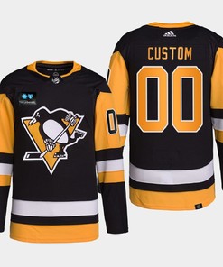 Pittsburgh Penguins Pro Black Highmark Ad Patch 2022-23 Custom 00 Jersey - Robokeg