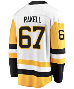 Pittsburgh Penguins Rickard Rakell 67 Away 2022 Stanley Cup Final Breakaway Men Jersey - White - Robokeg