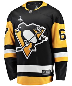 Pittsburgh Penguins Rickard Rakell 67 Home 2022 Stanley Cup Final Breakaway Men Jersey - Black - Robokeg