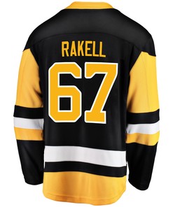 Pittsburgh Penguins Rickard Rakell 67 Home 2022 Stanley Cup Final Breakaway Men Jersey - Black - Robokeg